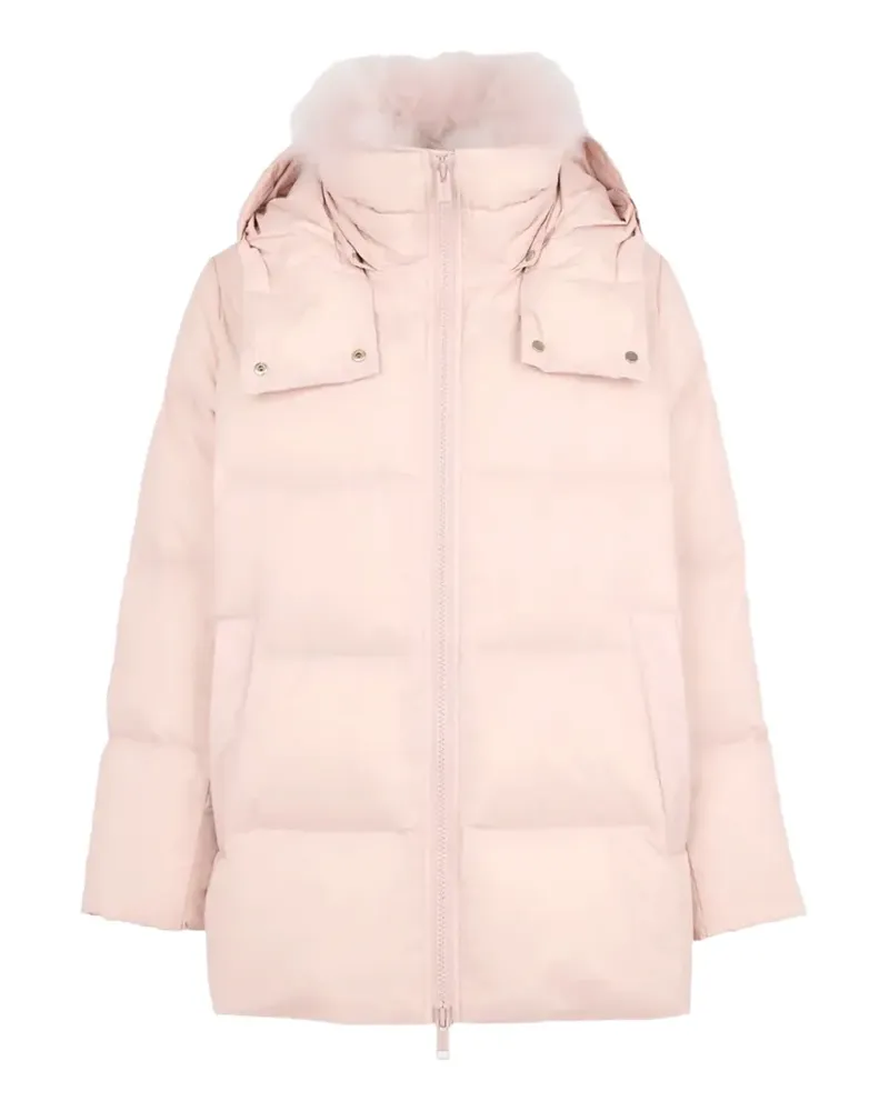Yves Salomon Jacke mit Pelzbesatz - Rosa Rosa