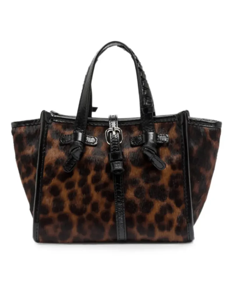 Gianni Chiarini Mini Miss Marcella Tote Bag mit Leopardenprint - Braun Braun