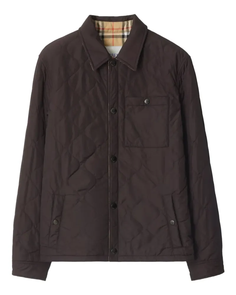 Burberry Gesteppte Jacke mit Knopfleiste - Braun Braun