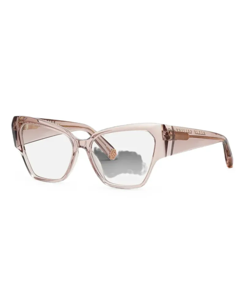 Philipp Plein cat-eye transparent-finish glasses - Rosa Rosa