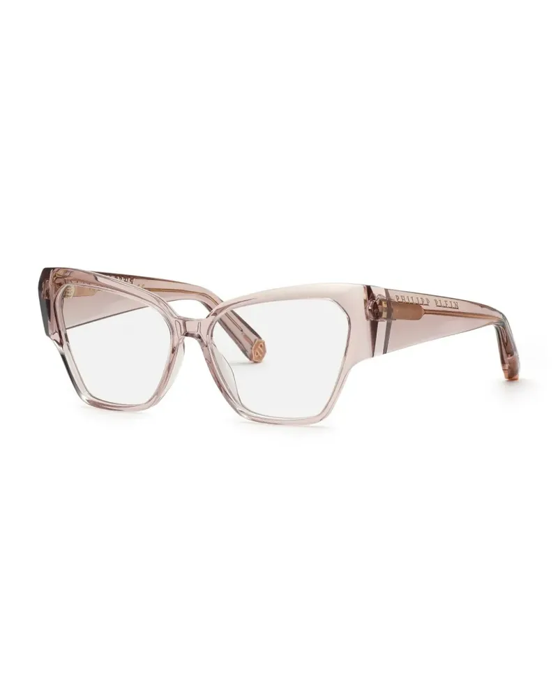 Philipp Plein cat-eye transparent-finish glasses - Rosa Rosa