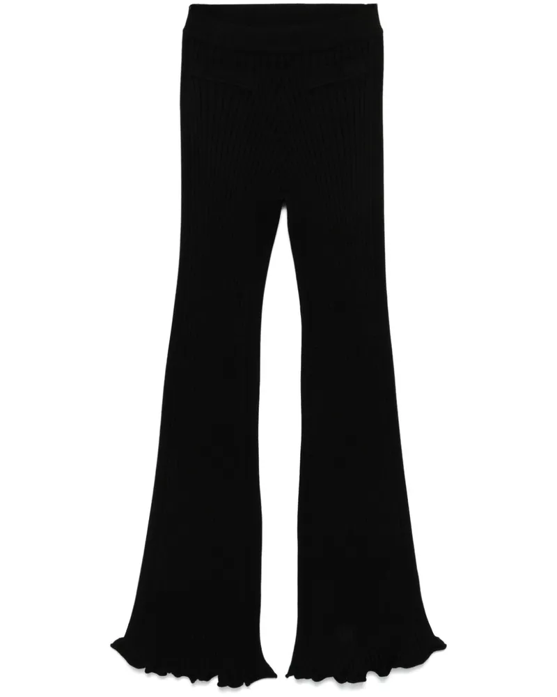 Paco Rabanne Gerippte Hose - Schwarz Schwarz