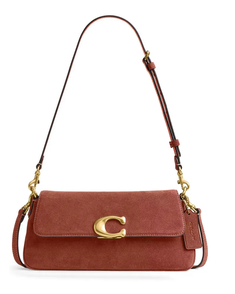 Coach Jet Schultertasche mit Logo-Schild - Braun Braun