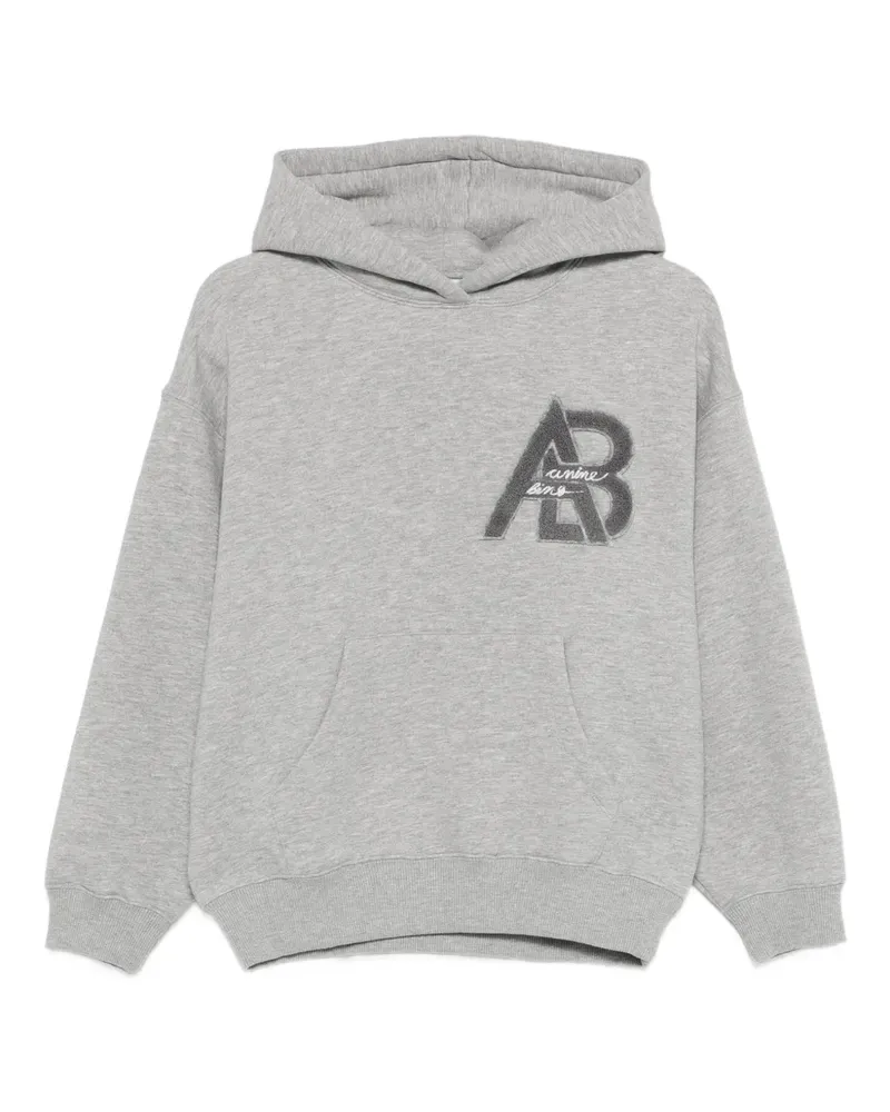 Anine Bing Jaci logo-detail hoodie - Grau Grau