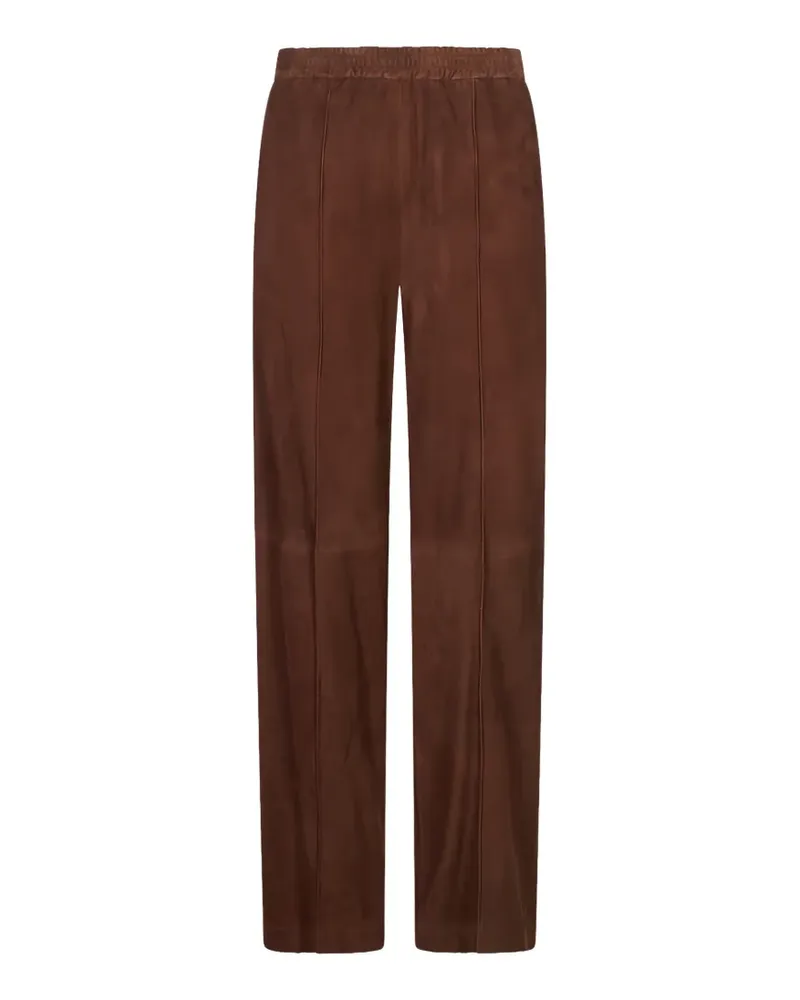 Fabiana Filippi Straight-Leg-Hose aus Wildleder - Braun Braun