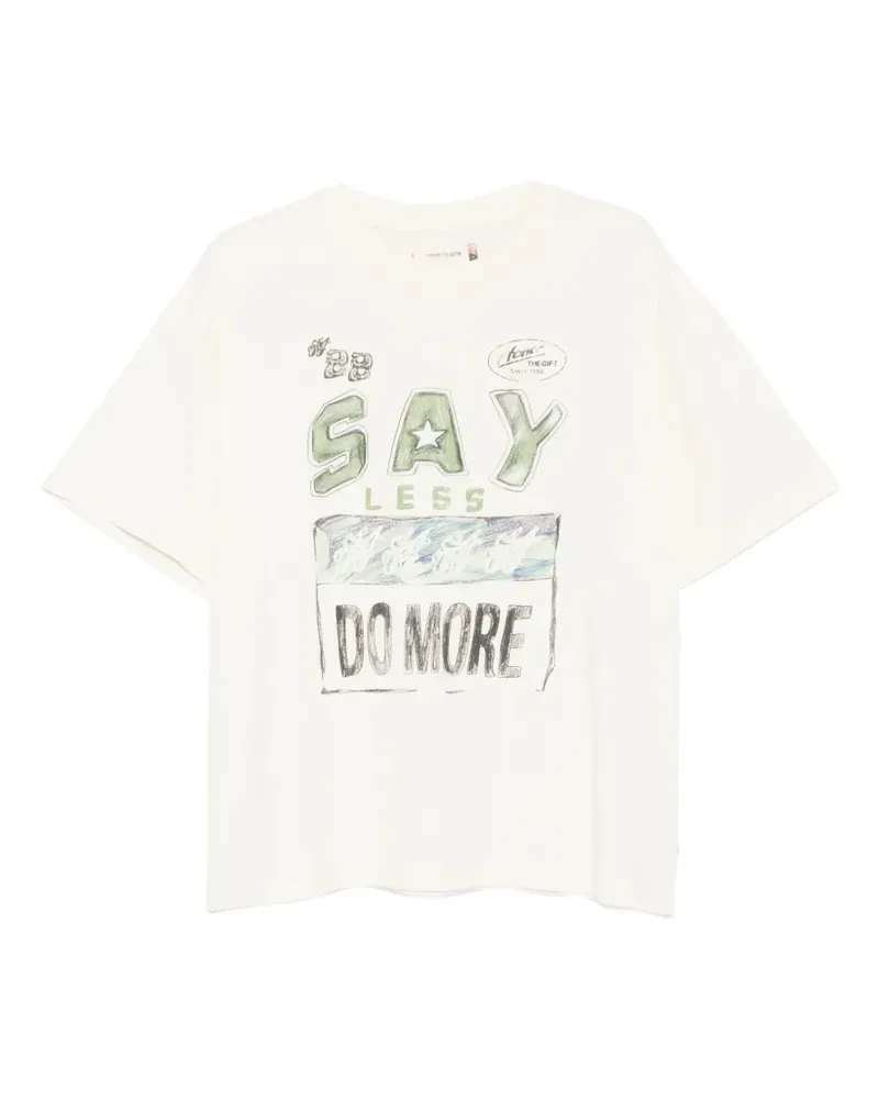 Honor The Gift T-Shirt mit grafischem Print - Nude Nude