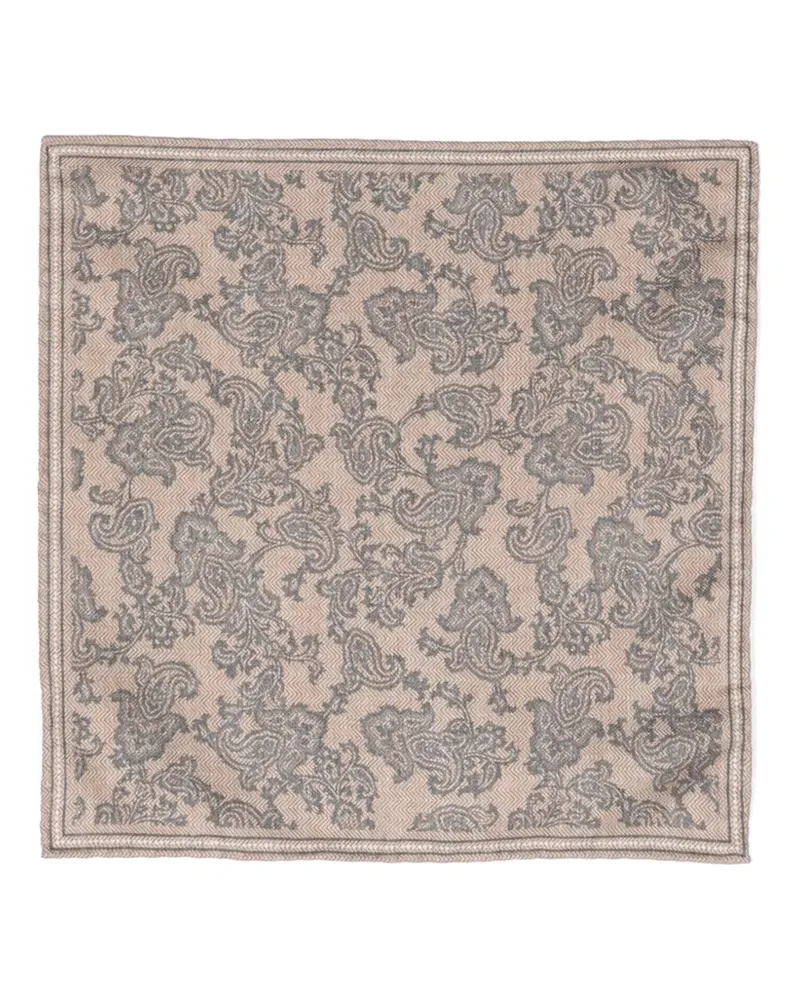 Brunello Cucinelli Seidenschal mit Paisleymuster - Braun Braun