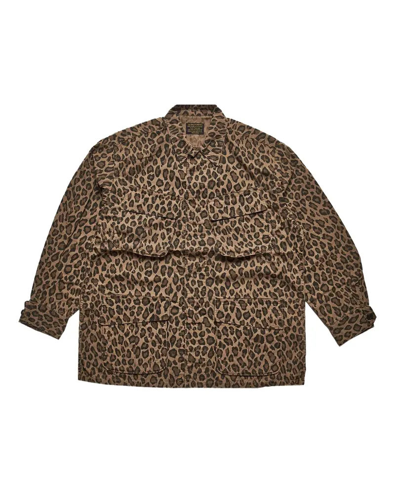 Wacko Maria Hemd mit Leoparden-Print - Braun Braun
