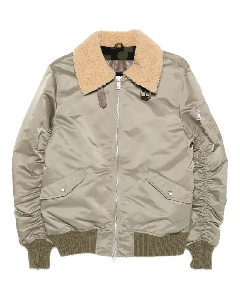 Giorgio Brato Bomberjacke mit Shearling-Kragen - Grün Grün
