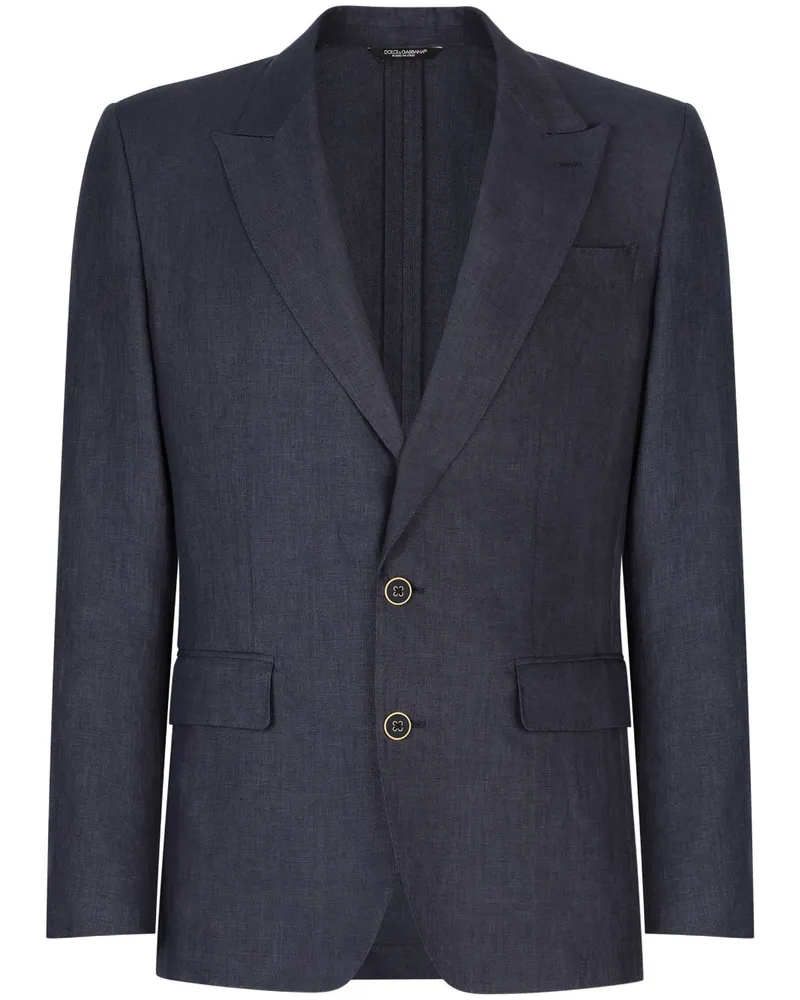Dolce & Gabbana Leinensakko mit Sicilia-Fit - Blau Blau