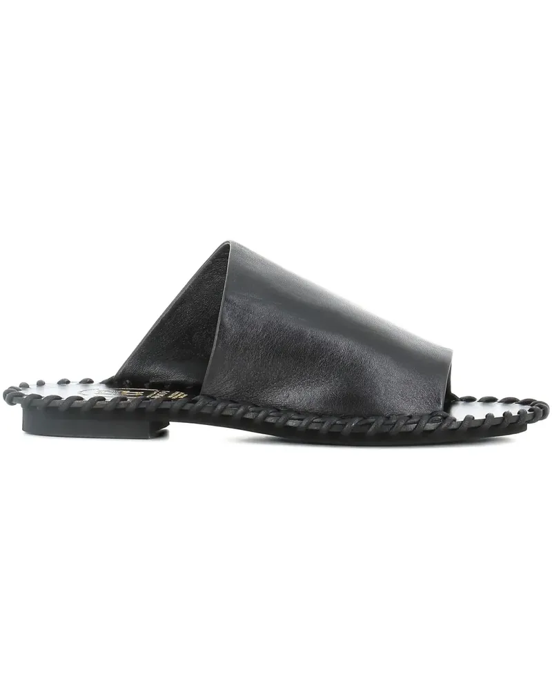 Alexander Hotto Sandalen mit Ziernähten - Schwarz Schwarz