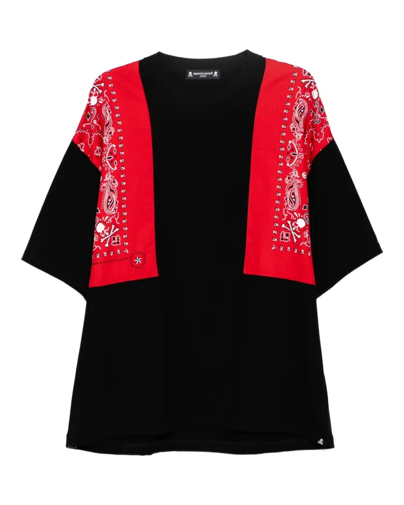 Mastermind Japan bandana-print T-shirt - Schwarz Schwarz