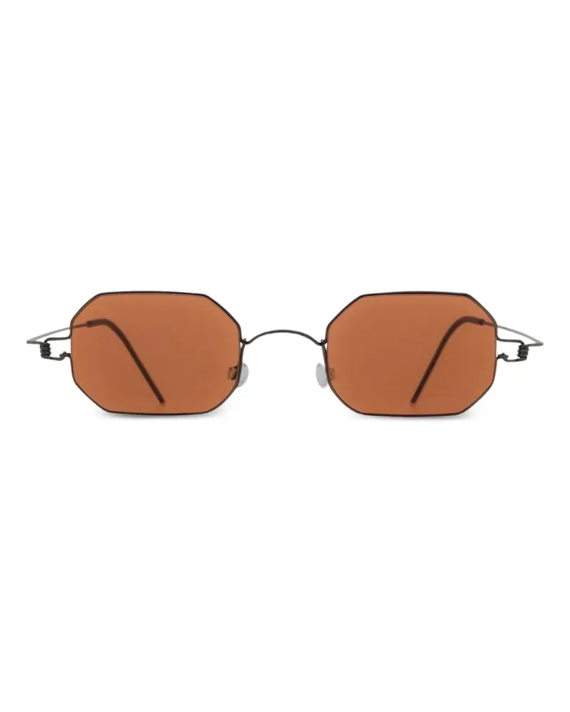 Lindberg Geometrische Sonnenbrille aus Titan - Braun Braun
