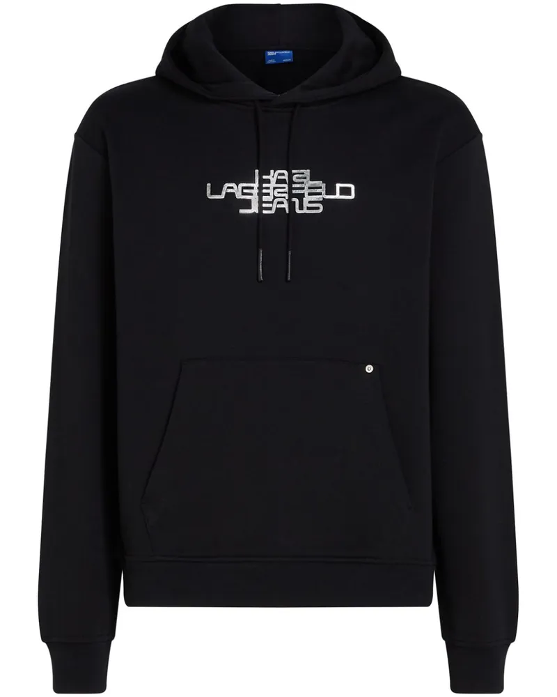 Karl Lagerfeld Hoodie mit Logo-Print Schwarz