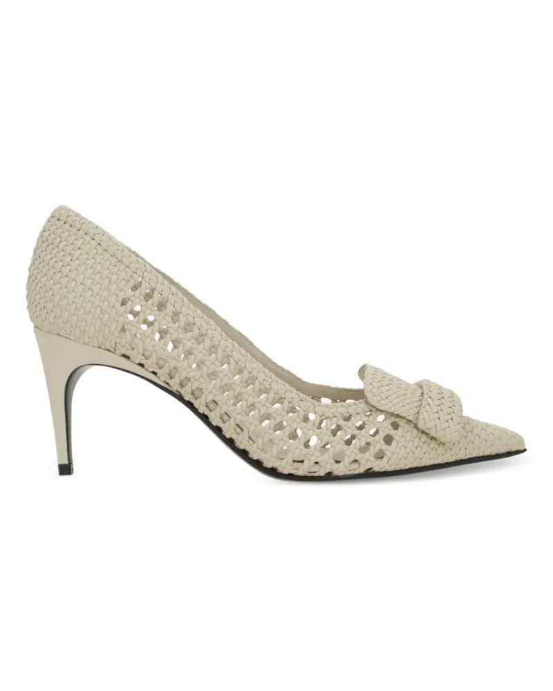 Sergio Rossi Gewebte Pumps mit Schleifendetail - Nude Nude