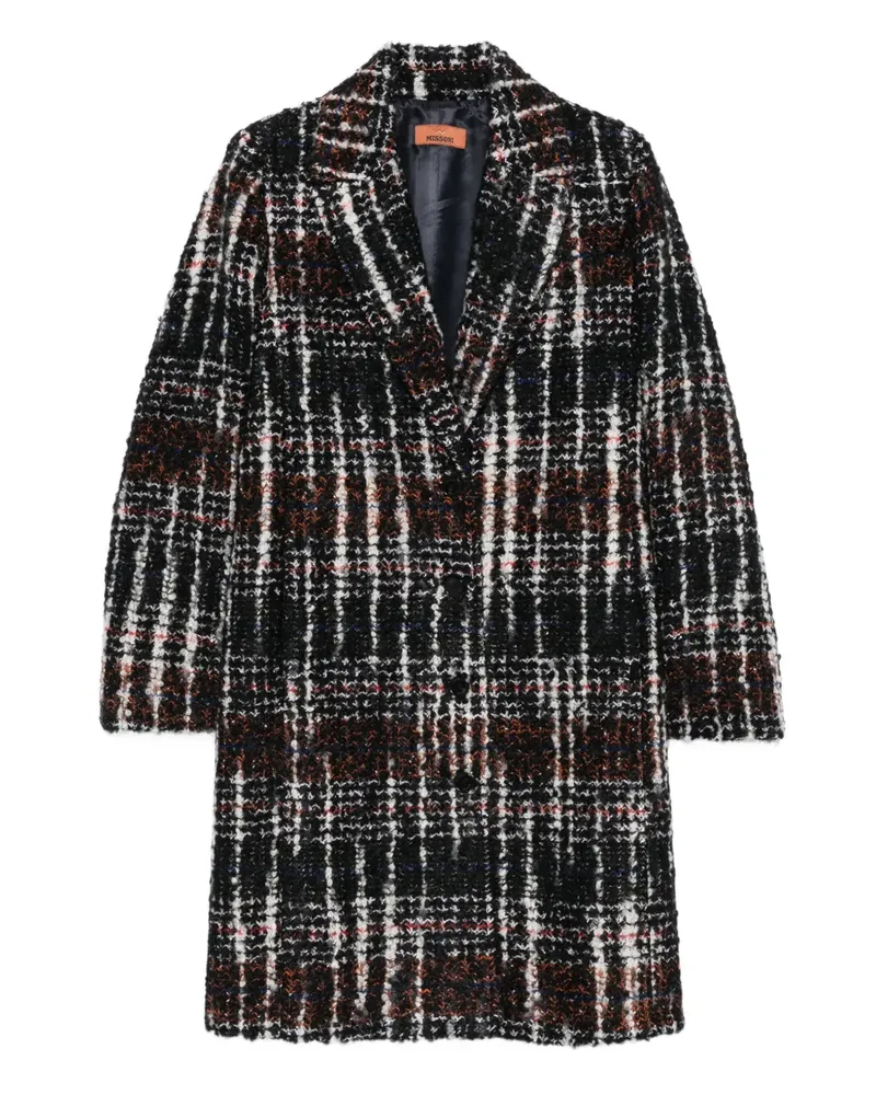Missoni Karierter Mantel - Schwarz Schwarz