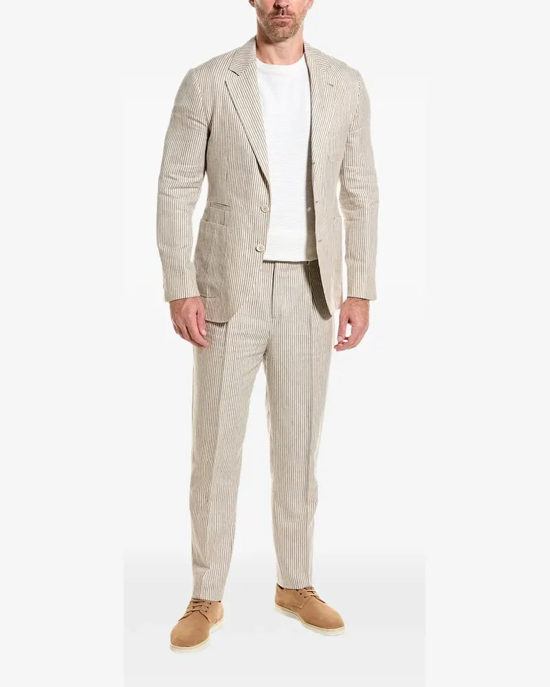 Brunello Cucinelli Gestreifter Anzug - Braun Braun