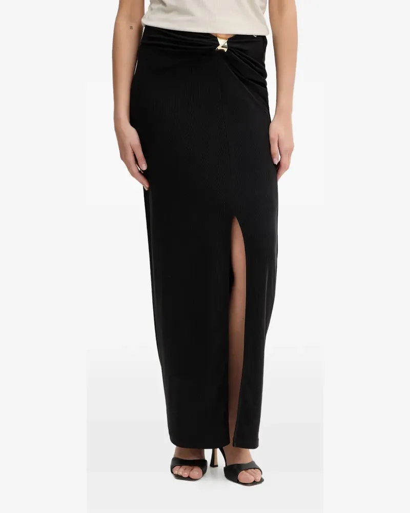 Guess ruched front-slit skirt - Schwarz Schwarz