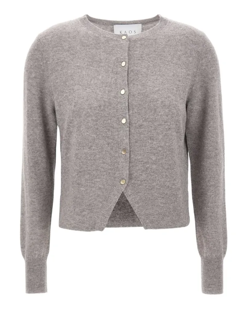 Kaos button-up wool cardigan - Grau Grau
