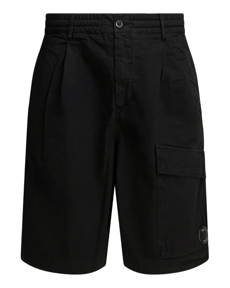 C.P. Company lens-detail cargo shorts - Schwarz Schwarz