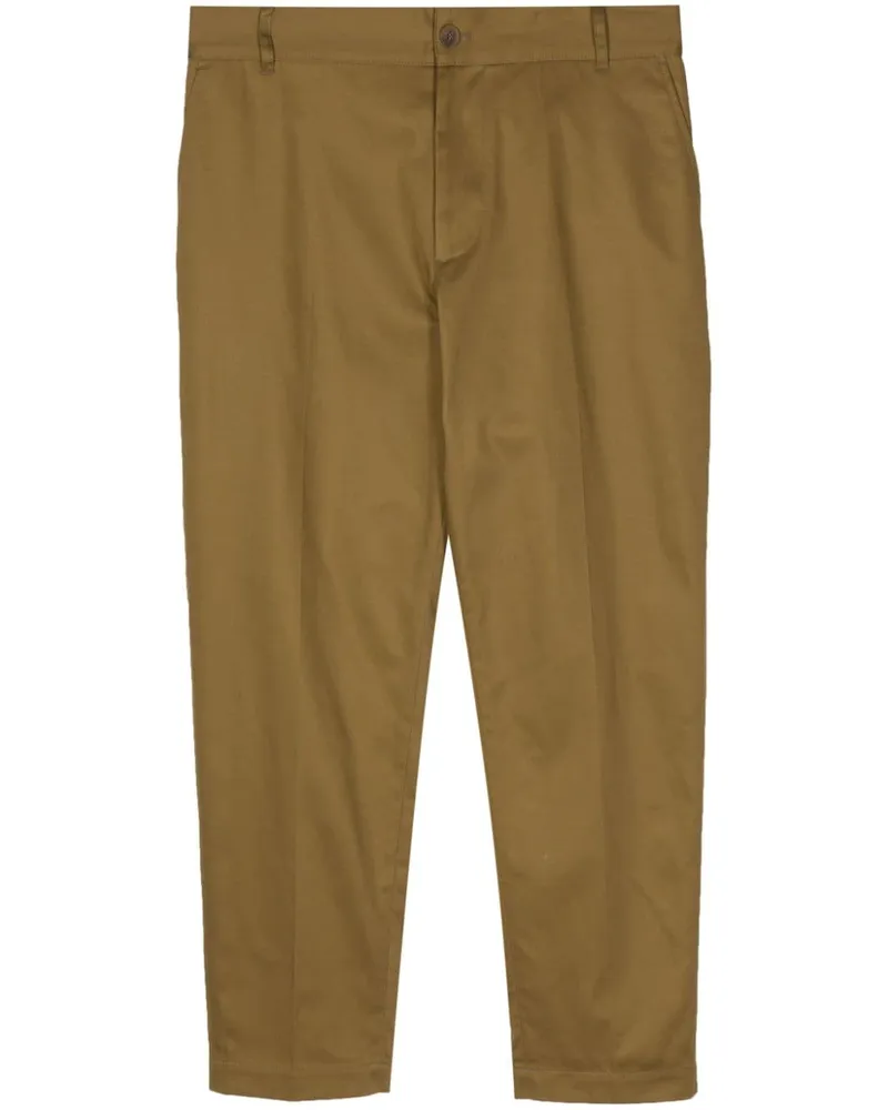 Kitsuné Gabardine-Chino mit geradem Bein - Braun Braun