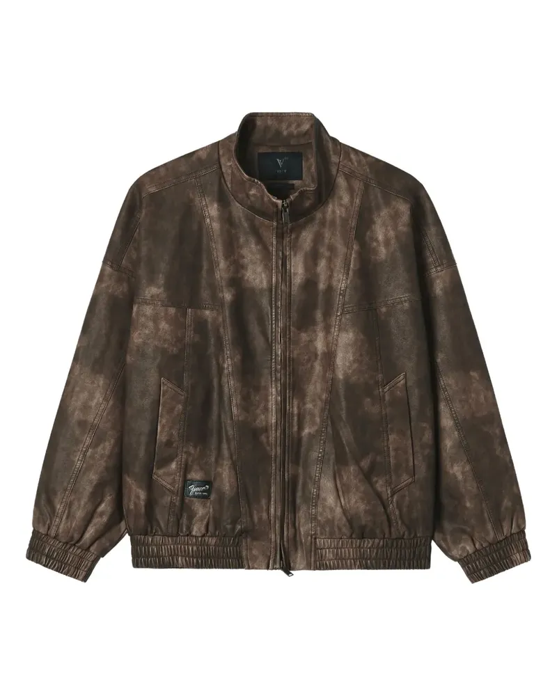 FIVE CM Bomberjacke mit Kontrasteinsätzen - Braun Braun