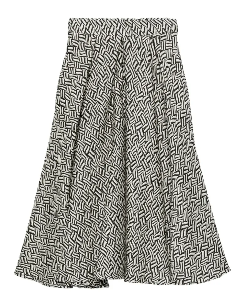 Max Mara Perle jacquard pleated midi skirt - Schwarz Schwarz