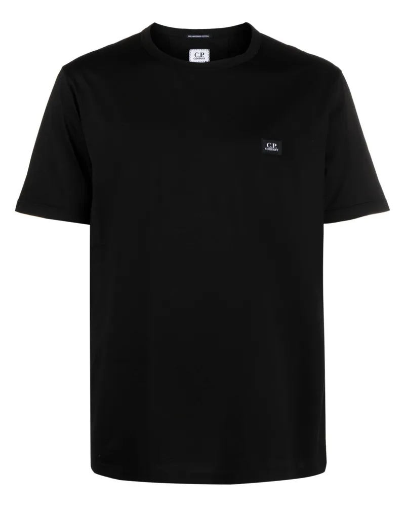 C.P. Company T-Shirt mit Logo-Patch - Schwarz Schwarz