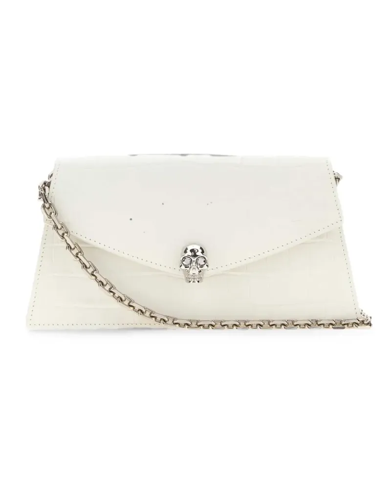 Alexander McQueen mini Skull cross body bag - Weiß Weiß