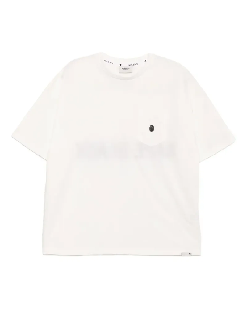 BAPE T-Shirt mit Logo-Stickerei - Weiß Weiß