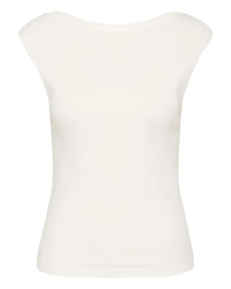 St. Agni Top mit rundem Rückenausschnitt - Weiß Weiß