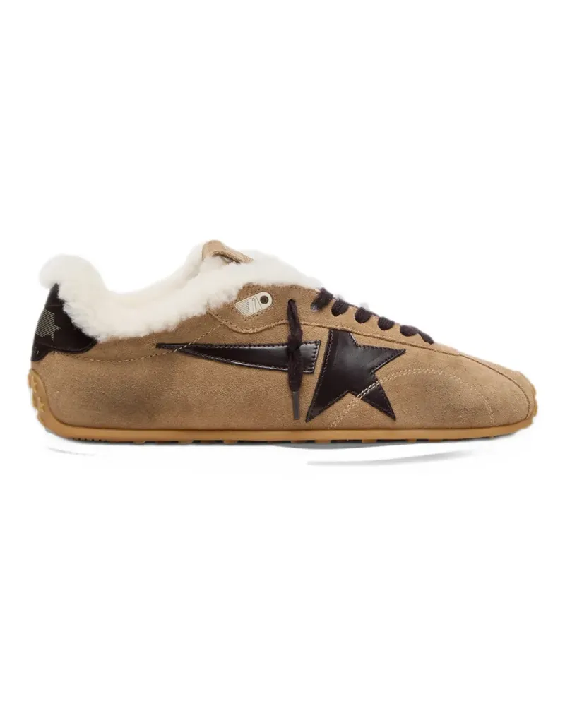 Golden Goose Marathon Sneakers mit Shearling - Braun Braun