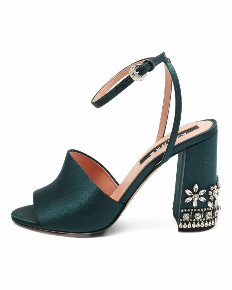 Rochas Sandalen mit Kristallen - Grün Grün