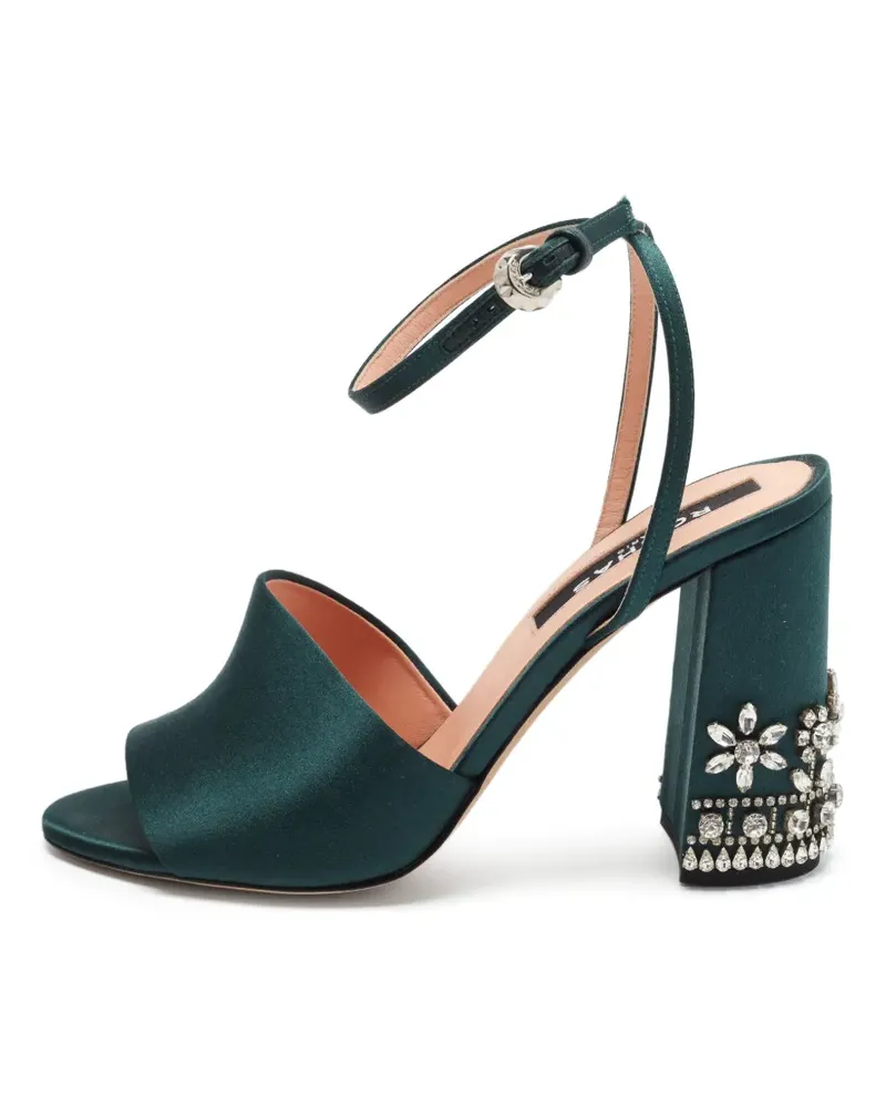 Rochas Sandalen mit Kristallen - Grün Grün