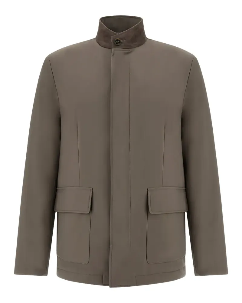 Paul & Shark Typhoon Platinum Jacke mit Wildlederbesatz - Grau Grau
