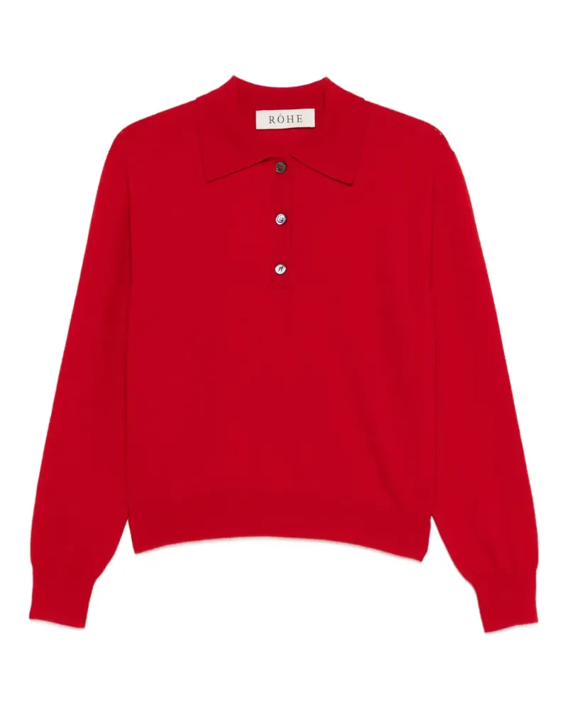 Róhe button polo shirt - Rot Rot