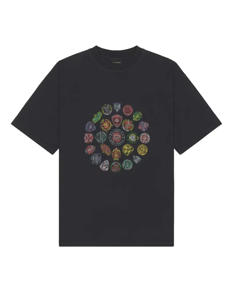 Balenciaga Spiral Crest T-shirt - Schwarz Schwarz