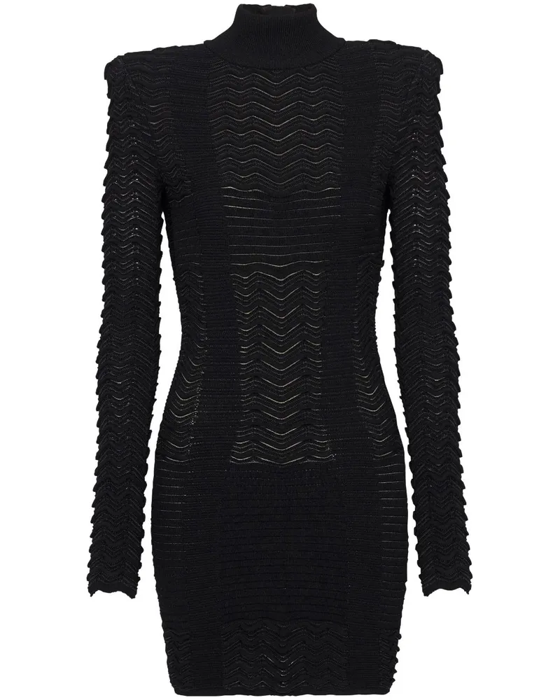 Balmain Minikleid mit langen Ärmeln - Schwarz Schwarz