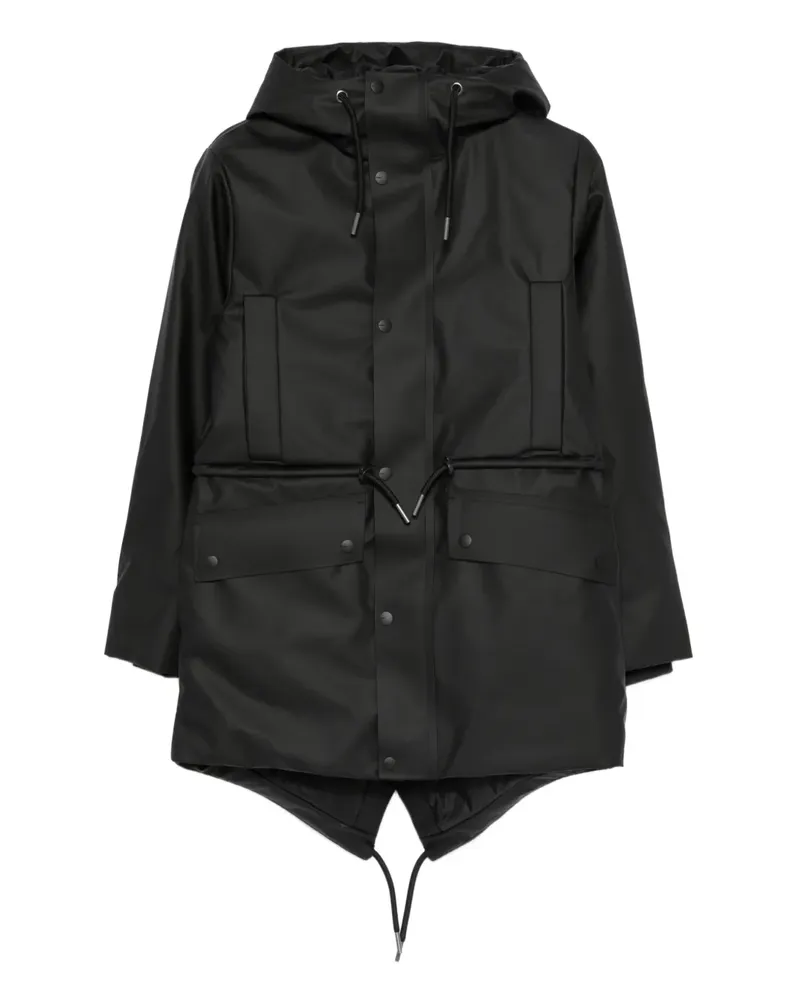 RAINS Nome String W raincoat - Schwarz Schwarz