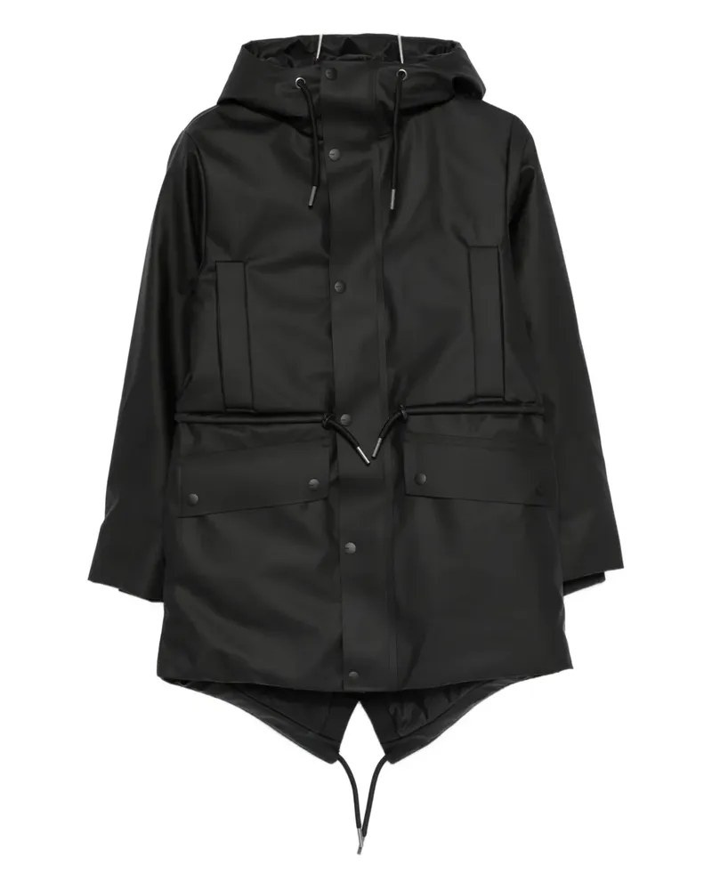 RAINS Nome String W Regenmantel - Schwarz Schwarz