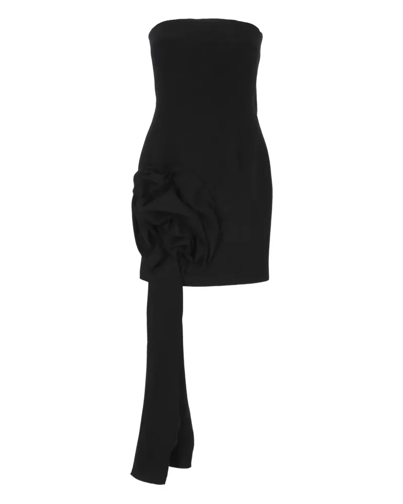 MARELLA rosette strapless dress - Schwarz Schwarz