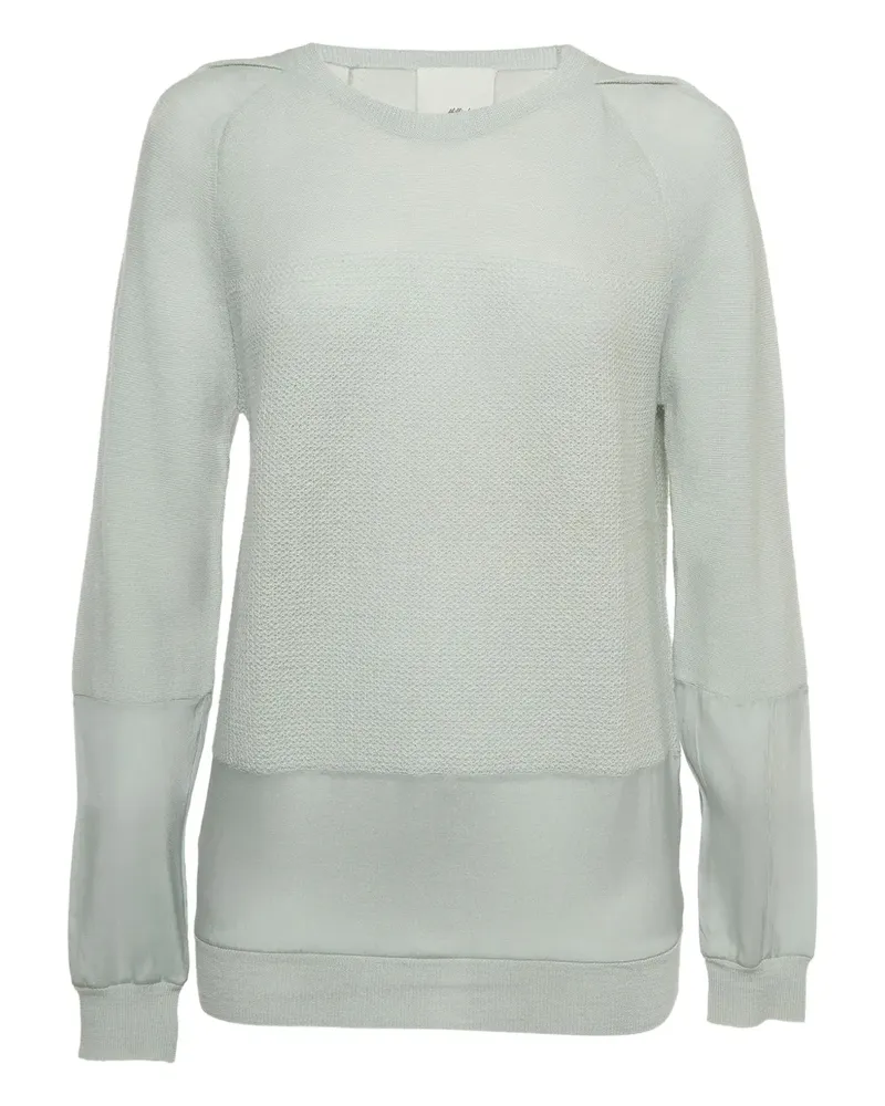 3.1 phillip lim Pre-owned Pullover mit Einsätzen aus Merinowolle - Blau Blau