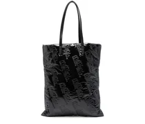 Handtasche mit Logo-Prägung - Schwarz