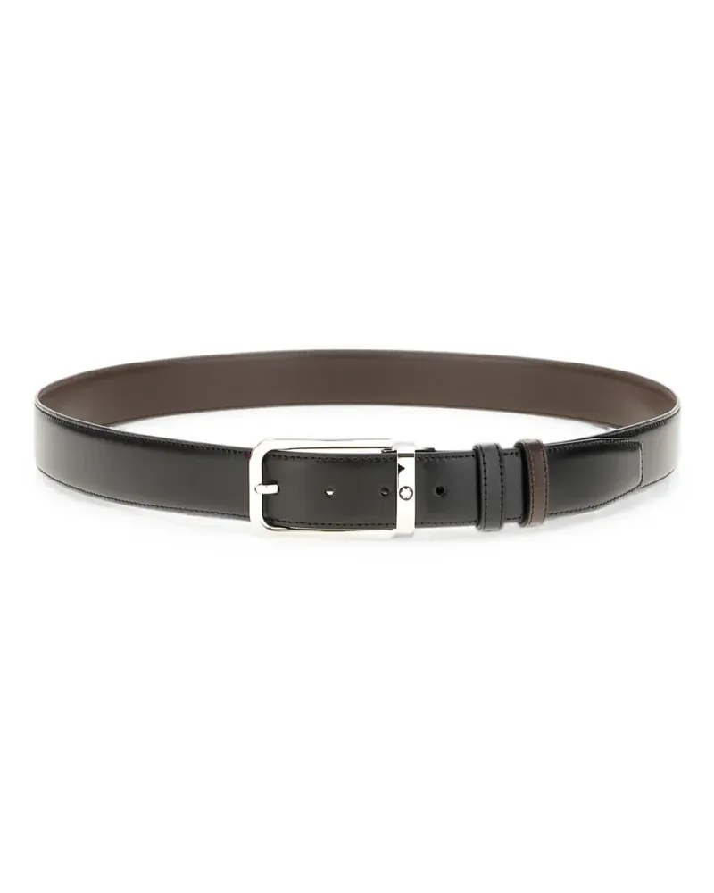 Montblanc reversible calf leather belt - Schwarz Schwarz