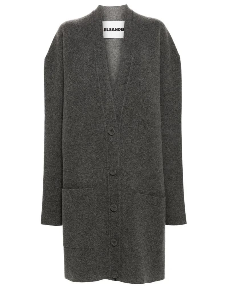 Jil Sander Cardigan mit tiefer Schulter - Grau Grau