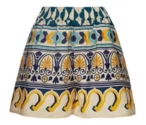 Chino-Shorts mit abstraktem Muster - Blau