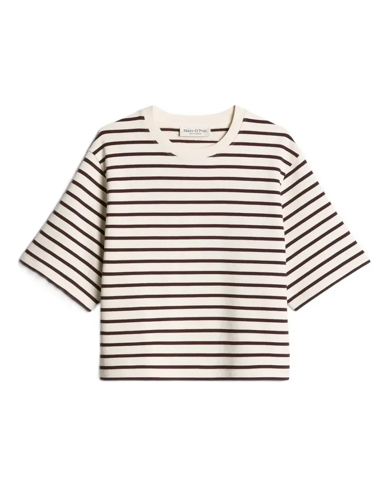 Marc O'Polo Gestreiftes T-Shirt - Nude Nude