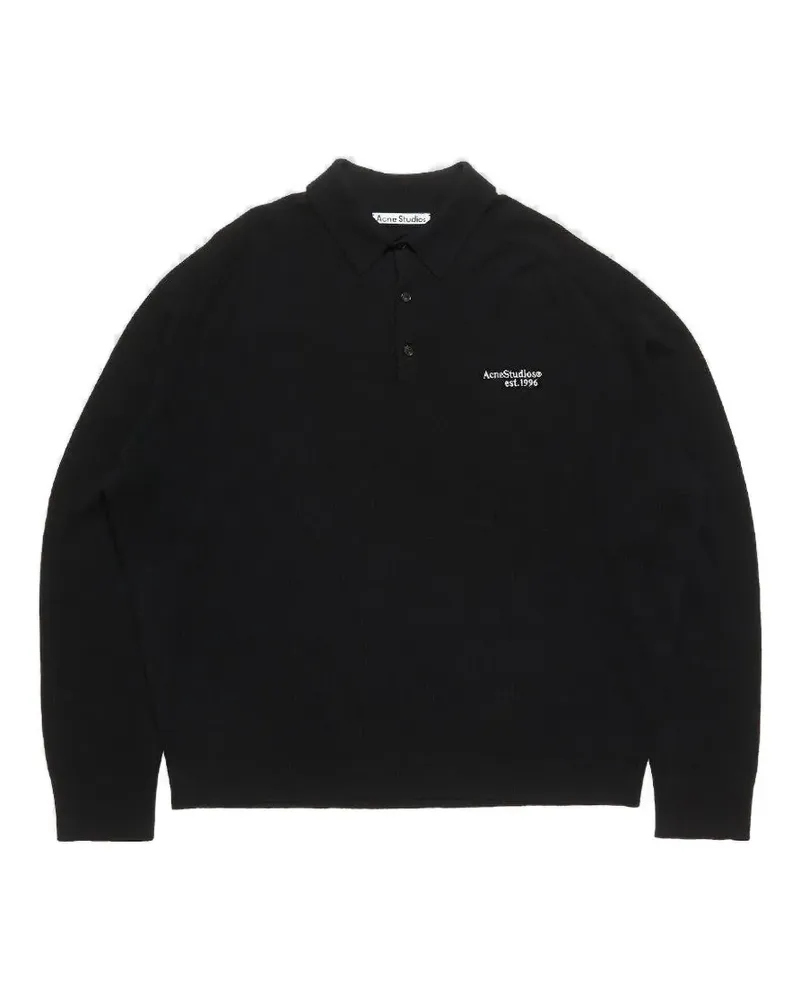 Acne Studios wool knit polo - Schwarz Schwarz