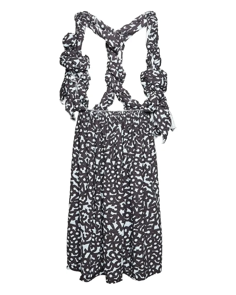 Comme des Garçons Latzkleid mit Print - Schwarz Schwarz