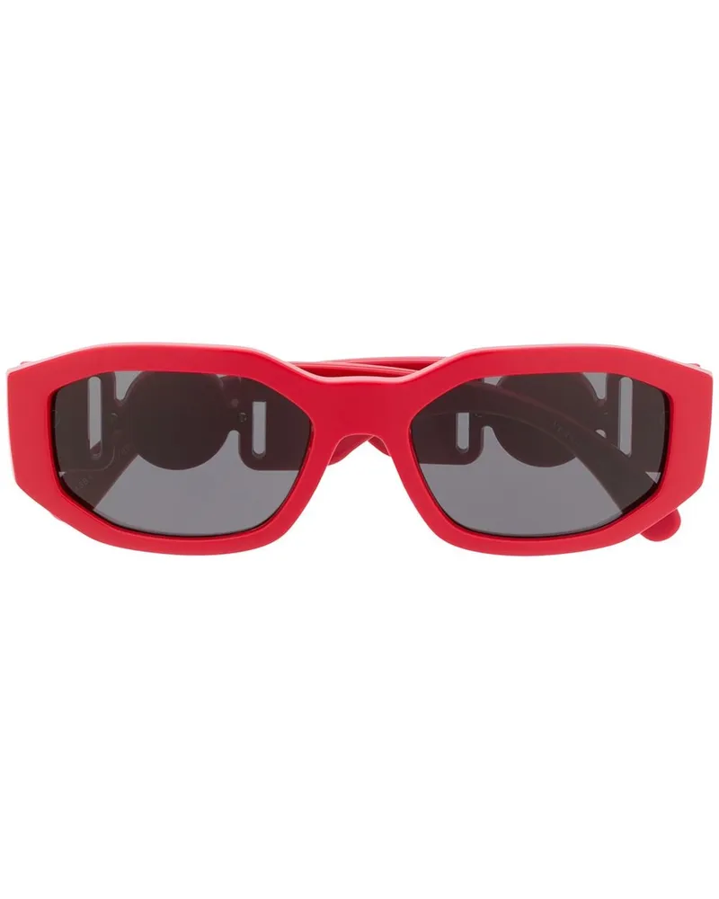 Versace Sonnenbrille mit eckigem Gestell - Rot Rot